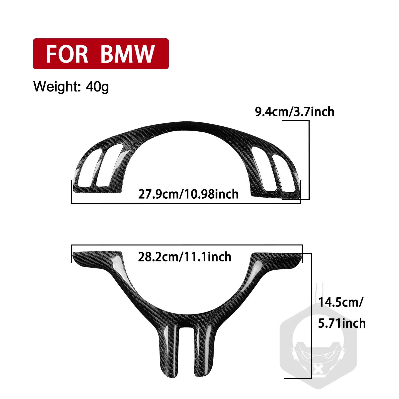 

FOR BMW 3 Series E46 X5 E53 1997-2006 5 Series E39 1999-2003 Real Carbon Fiber Car Steering Wheel Cover Set Interior Accessories