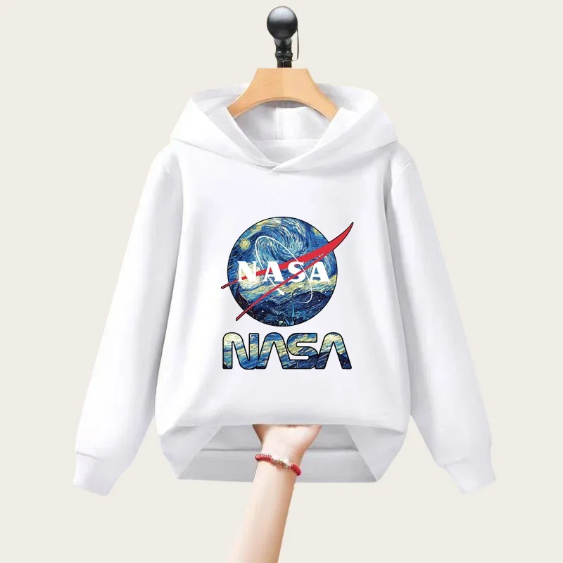 Astronaut Interstellar Space Cartoon Children's Hoodie Hoodie, Same Style Casual Fashion Top for Boys and Girls