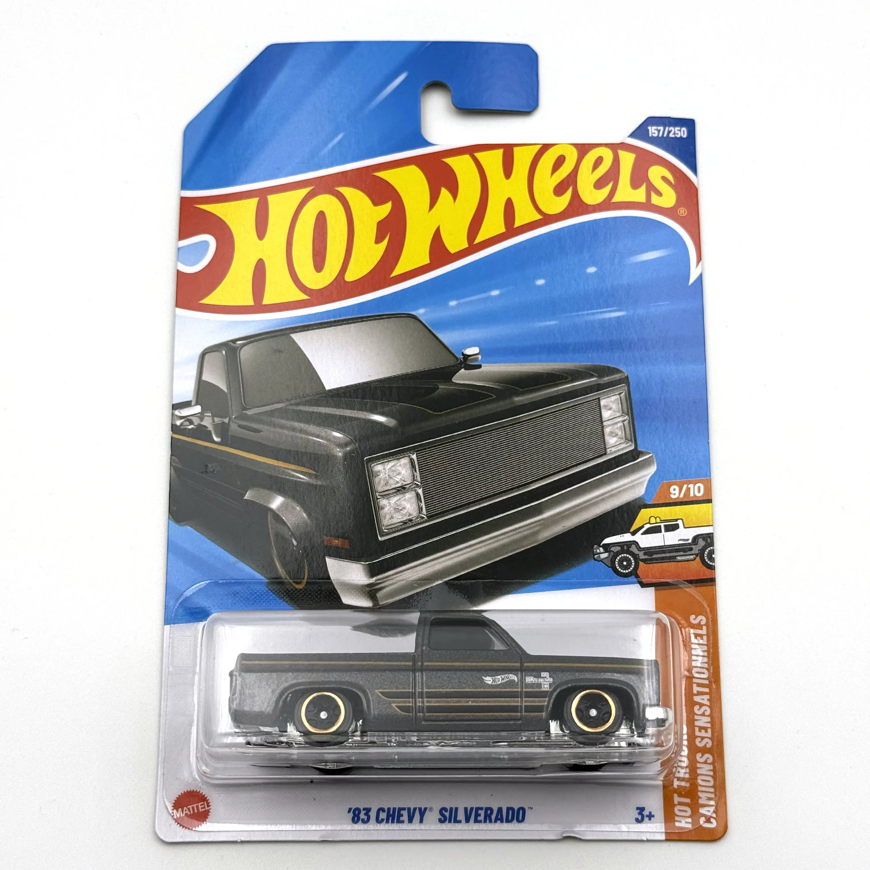 

2025-157X Hot Wheels Cars 2025Q 83, Chevy Silverado, 1/64, литая металлическая модель игрушечного транспортного средства
