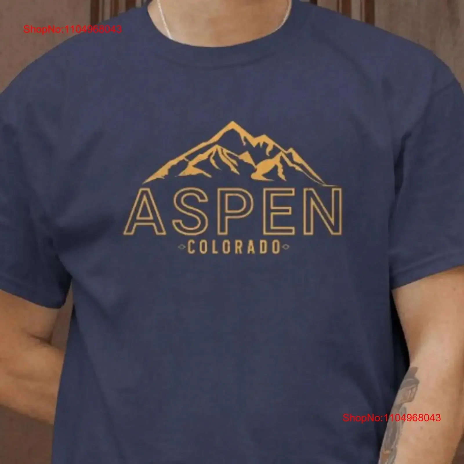 تي شيرت عتيق من أسبن كولورادو للسفر والتخييم والمشي لمسافات طويلة والتخييم في الهواء الطلق وتزلج عتيق مغسول للجنسين جرافيك أنيق وجيد التهوية