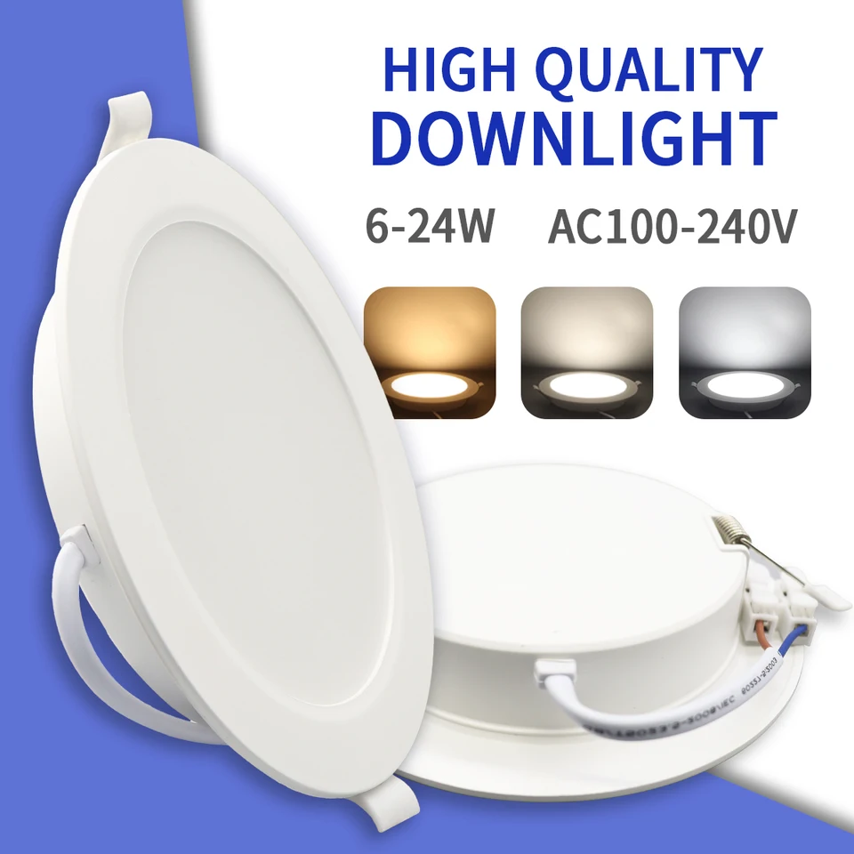 GATETOP LEDダウンライト AC 220V 10個　新品 10 個 LED ダウンライト 110V 220V シーリングライト 6W 17W 20W 24W