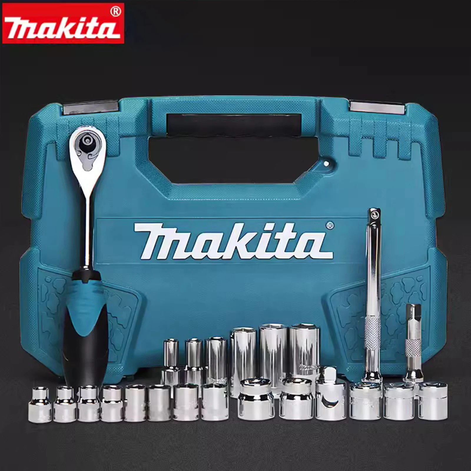 Japan Makita Ratchet Wrench Socket Set 23 Piece Set 3/8 Inch Socket Ratchet Wrench Repair Car Motorcycle Hand Tool Set For Home