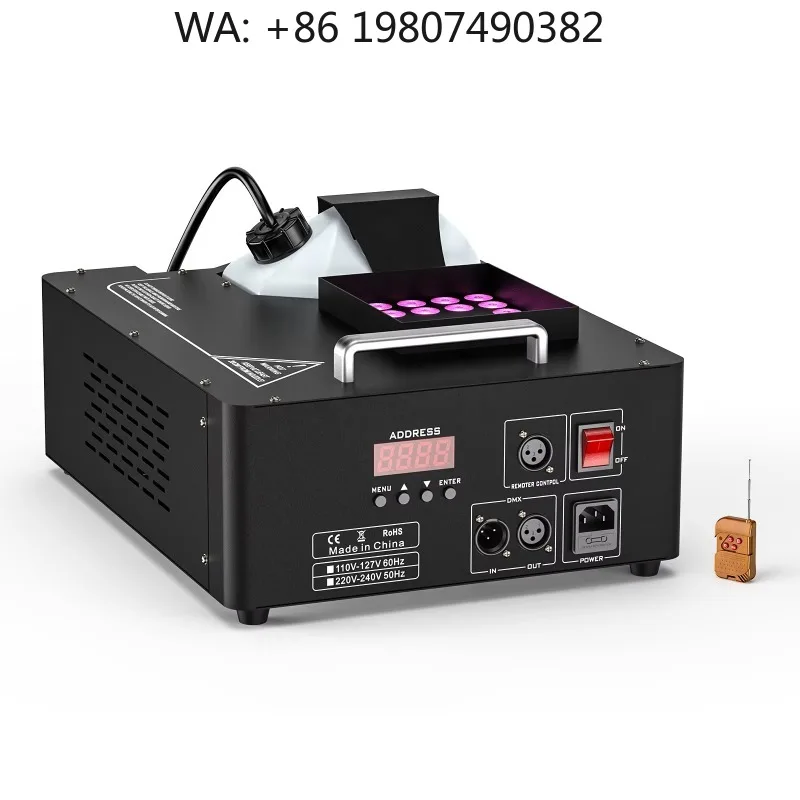 1500W Wireless DMX512 RGB LED Fog  24 Beads Vertical Smoke Maker Wedding Stage Party Decor Light
