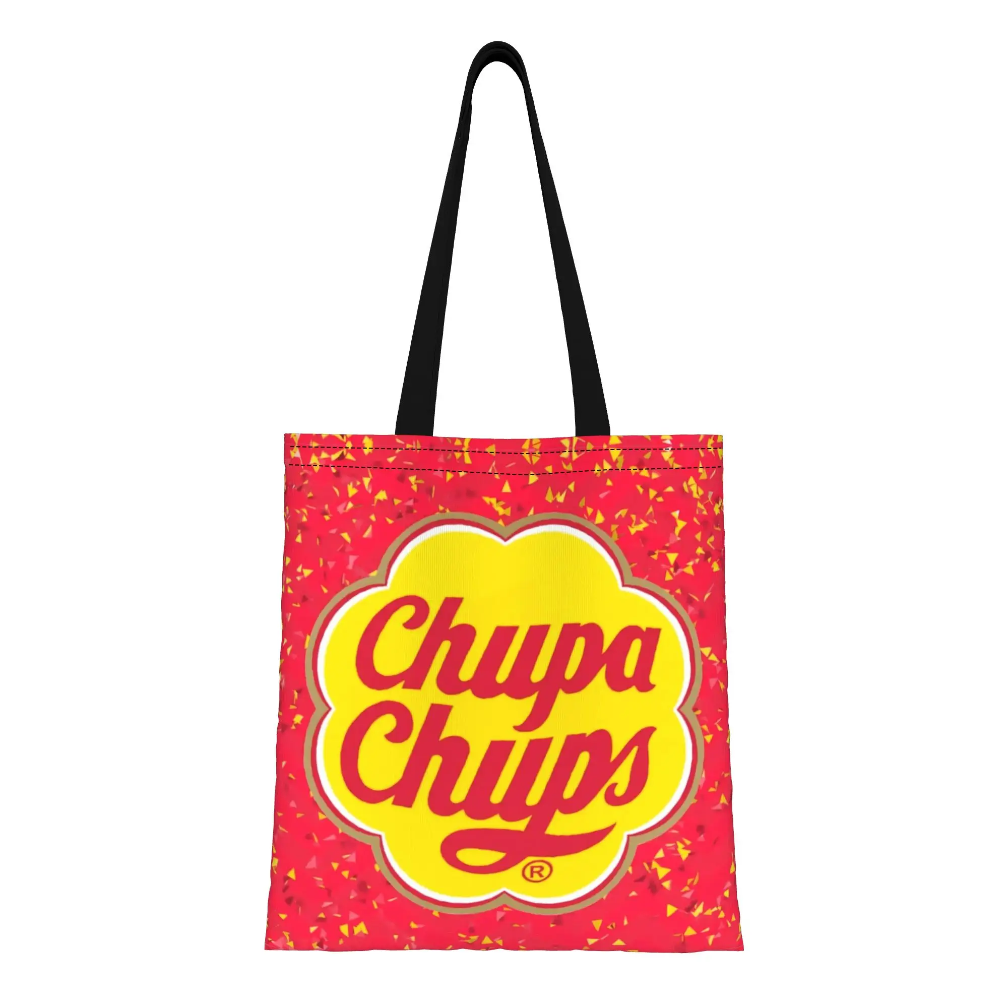 

Холщовая сумка-тоут FUN 27 Chupa Chups, идеально подходящая для покупок, женская сумка с верхней ручкой