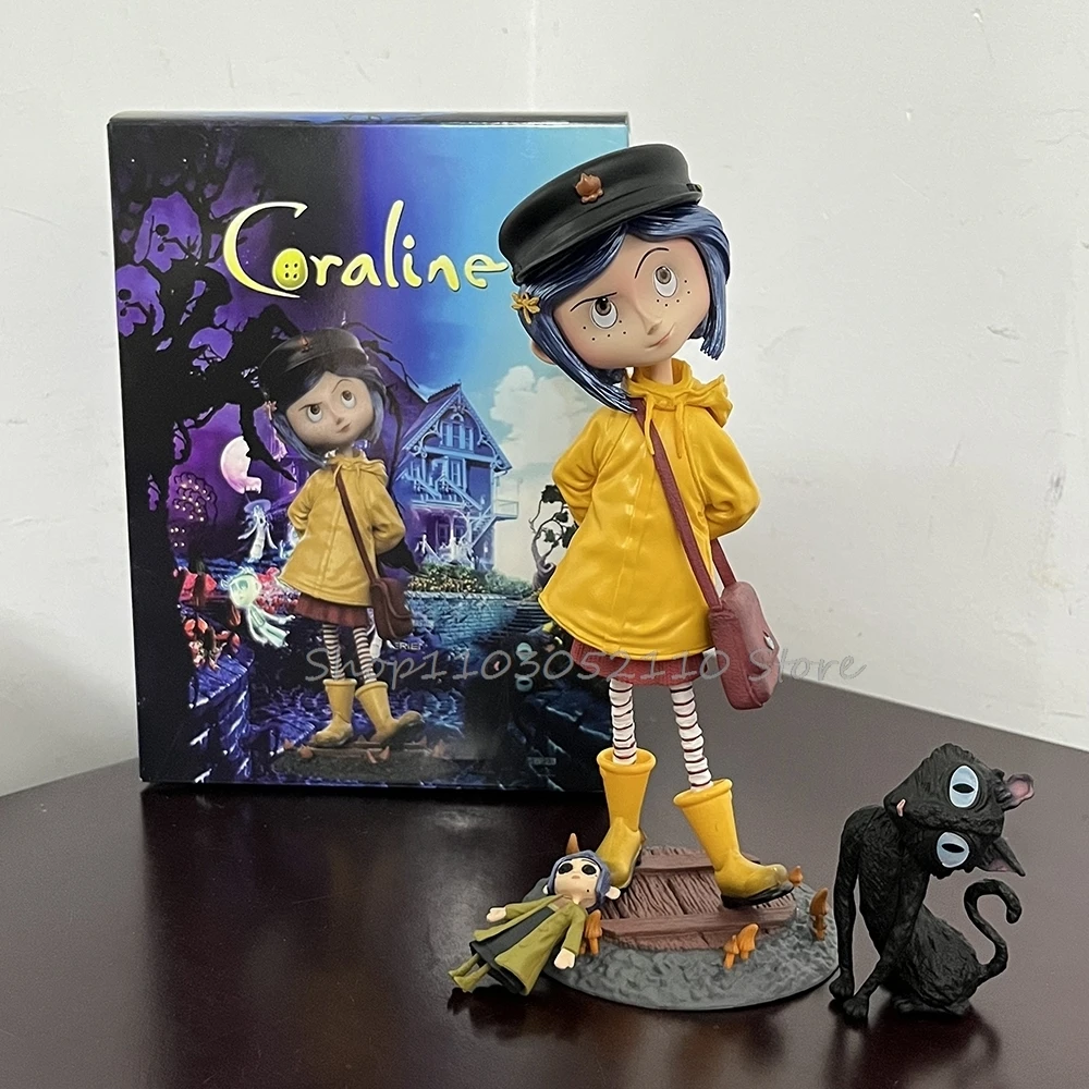 

Anime Coraline Figure Coraline & The Secret Door Action Figure Black Cat Movie Figure Desktop Birthday Model Gifts