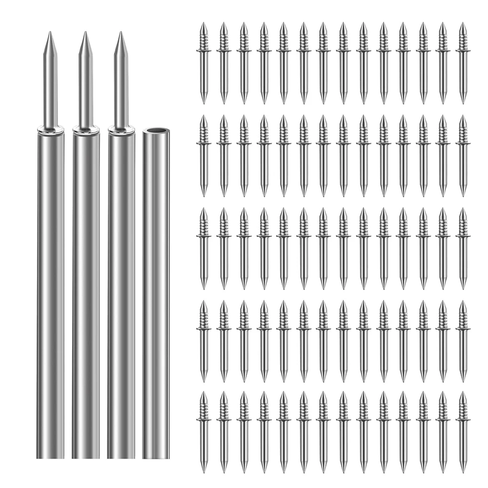 ABJO-For Solid Wood Trim Compatible 400Pcs Double Head Skirting Nails With 4 Tools-Invisible Baseboard Screws Seamless