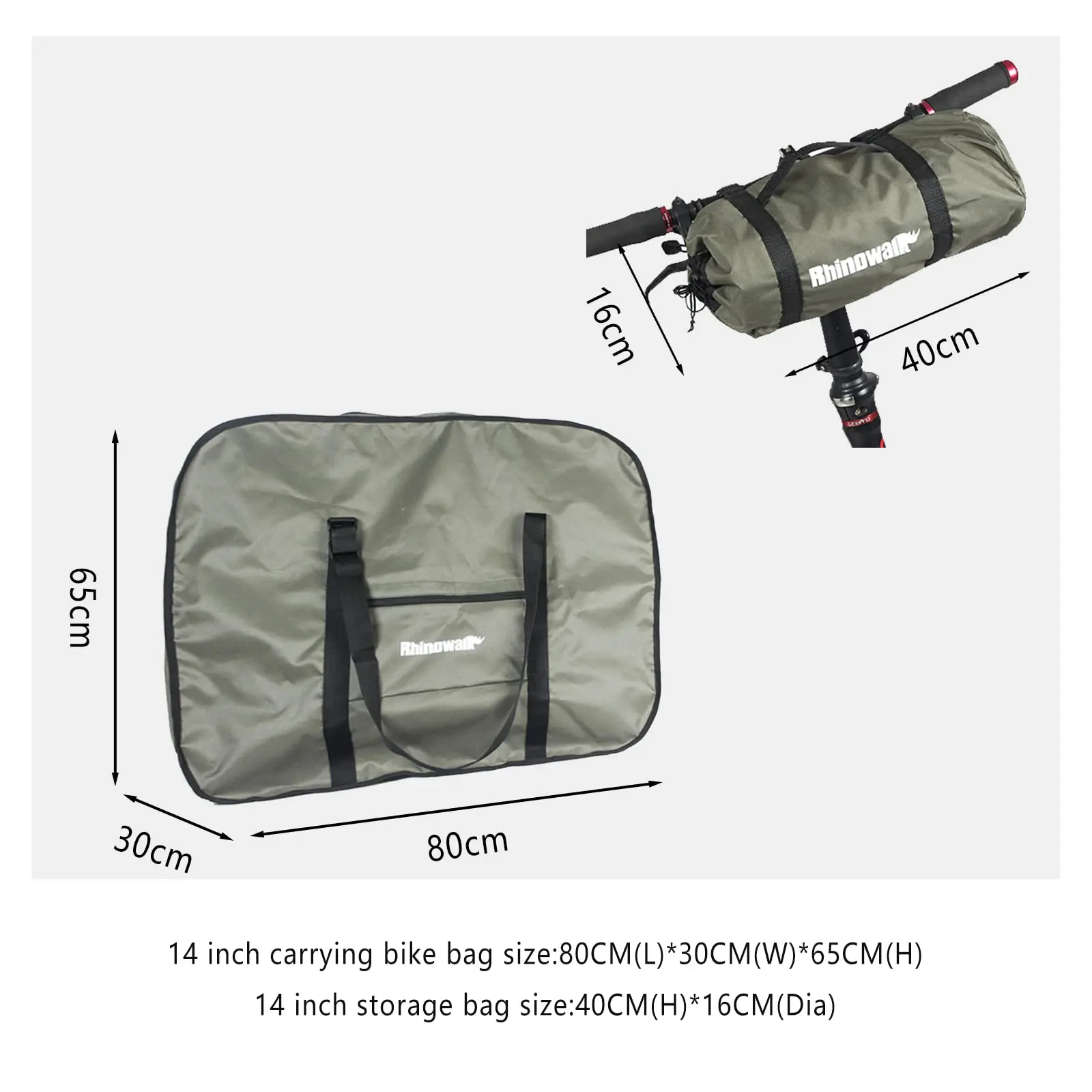 Rhinowalk 16-20 Inch Folding Bike Carrying Bag Waterproof MTB Bike Storage Bag Electric Scooter Bag Cycling Accessories