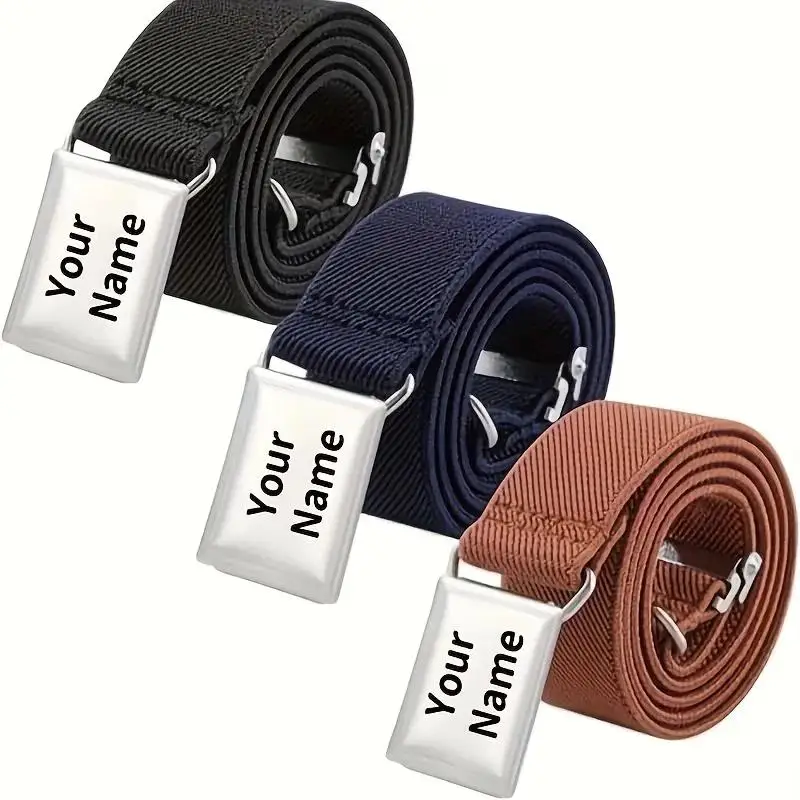 Customized Kids Elastic Waist Belt, Adjustable Flat Buckle Waist Straps for  Jeans and Pants Personalized Gift for Kids Child