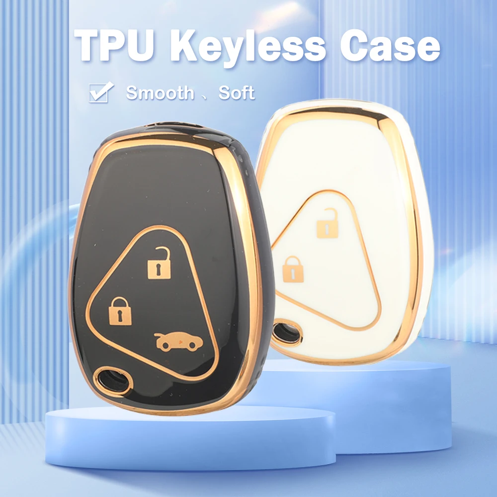 Jingyuqin Soft TPU Car Key Case For Renault Clio Trafic Twingo Kangoo Master Modus Dacia Duster Sandero 2/3 BTN Accessories