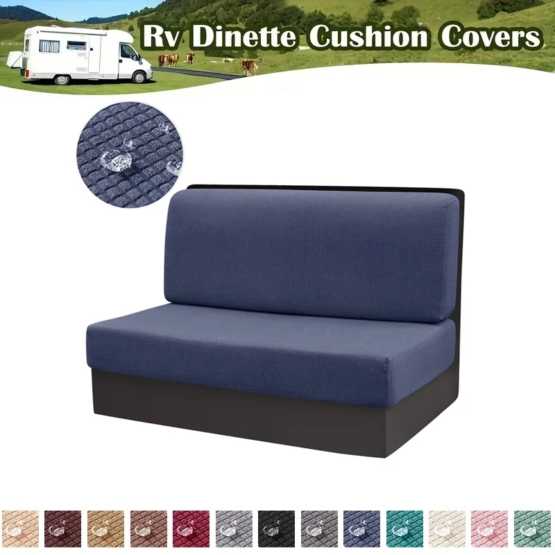 2pcs/set Jacquard RV Dinette Cushions Cover RV Booth Seat Covers Loveseat Sofa Slipcover for RV Camper Car Bench Cover