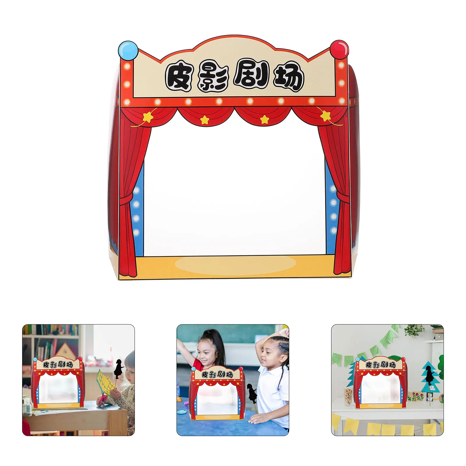 

Shadow Puppet Stage Finger Accessories Picture Book Family Puppets Paper Kids Show