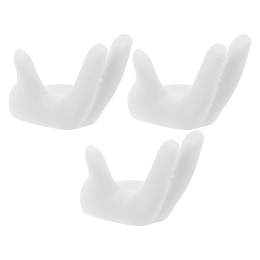 

3Pcs Resin Crystal Ball Holder Hand Shape White Decorative Stand for 2.5-6cm Crystal Sphere Desktop Display Ornament