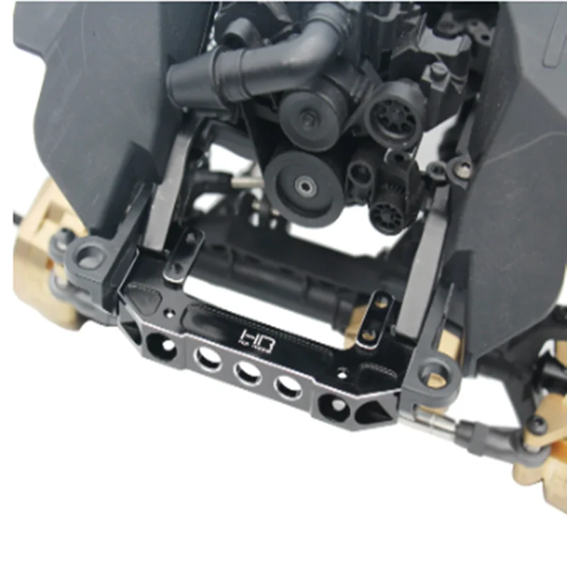 Hot Racing aluminum front bumper mount frame crossmember for 1/10 Axial SCX III vehicles