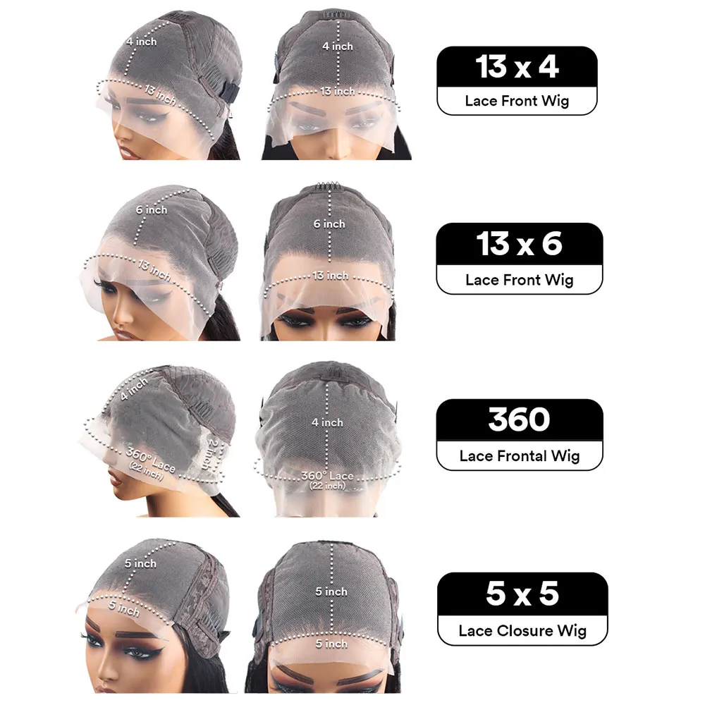 Wig Rambut Asli Bone Straight Lace Front 220% 13x6 13x4 HD untuk Wanita, Wig Full Lace 360 Rambut Asli 40 Inch, Wig Closure 5x5