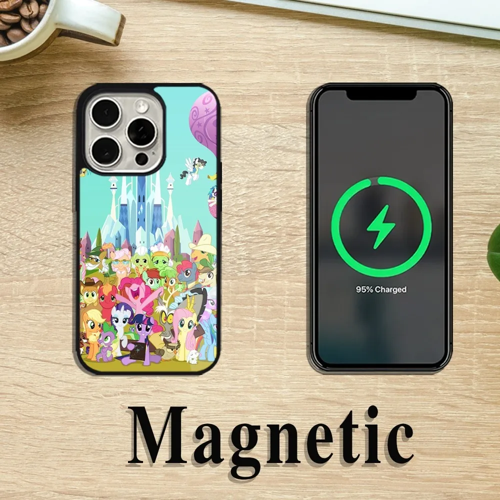 M-My Little A-Animation P-Pony Phone Case For iPhone 11 12 13 14 15 Pro Max Plus Magsafe Magnetic Wireless Charging