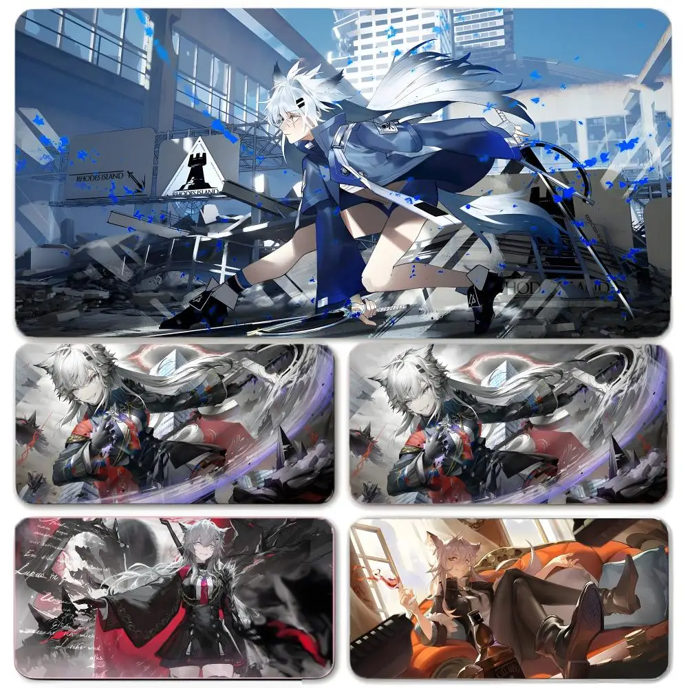Game Character Arknights Mouse Pad Large Gaming Mousepad with Thick Stitched Edge Non-Slip Desk Mat