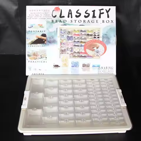 42/50/78 Grids Box Elizabeth Ward Bead Storage Portable Container Transparent Diamond Painting Plastic Storage Box