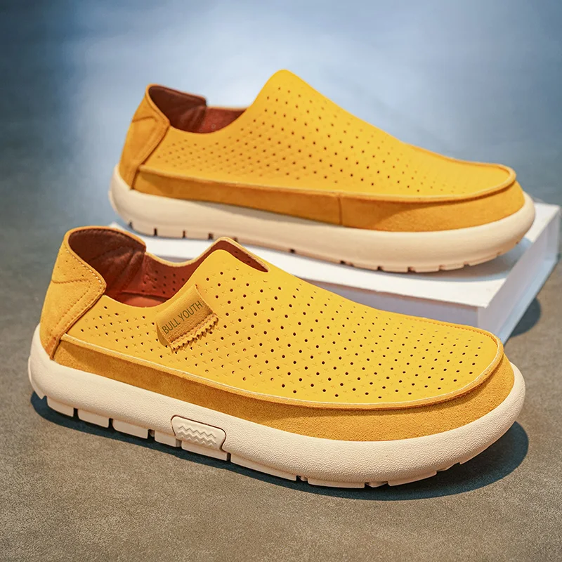 

Men's Slip-On Driving Casual Shoes Breathable Soft Bottom Lightweight Summer Loafers Fashionable Bean Bean Shoes Comfortable