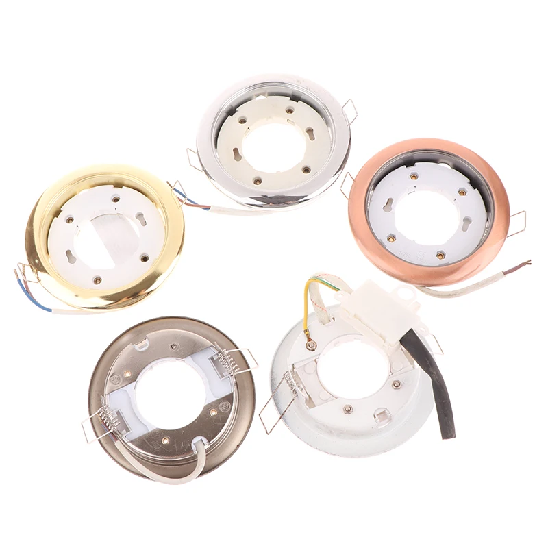 GX53 Light Base 250V 3A Круглый железный корпус GX53 Держатель лампы для внутреннего светодиодного прожектора Кабинетная лампа Потолочный светильник