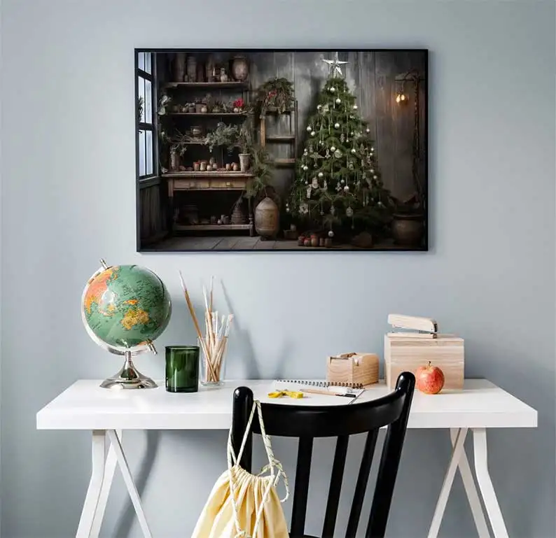 Large Christmas Posters Fireplaces Christmas Trees Gifts Family Gatherings Decorations Murals Photography Background Images