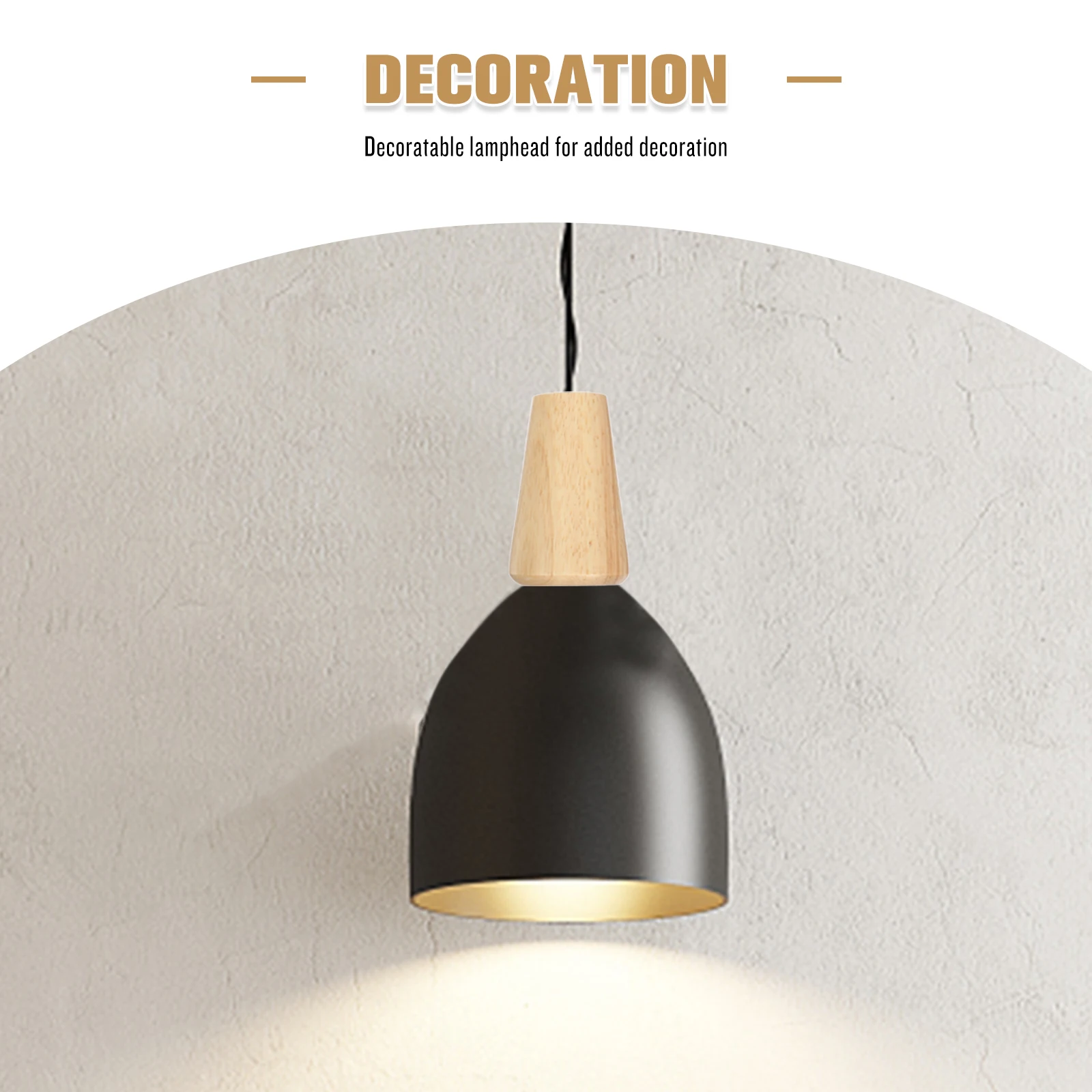 

Wooden E27 Lamp Holder Pendant Light Socket High Safety Easy Install for Home Dining Room Industrial Office Bulb Socket