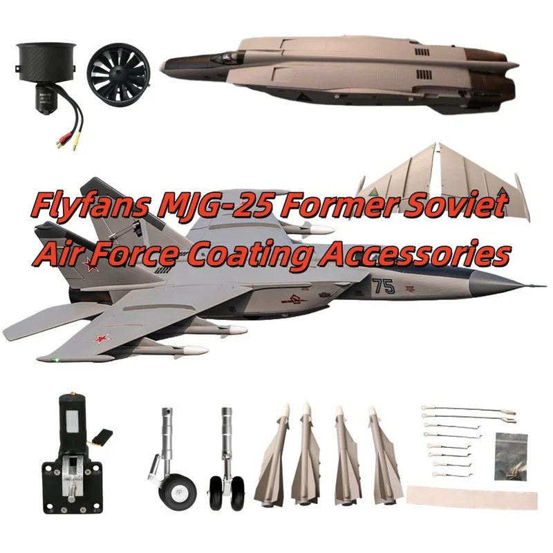 Flyfans Mjg-25 อดีตโซเวียต AIR FORCE ทาสีอุปกรณ์เสริมลําตัวปีกหลักแนวตั้งหางแบน Landing Gear