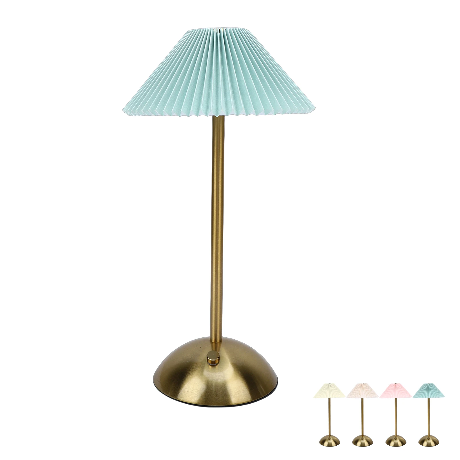 

Плиссированная настольная лампа с сенсорным управлением, 3 цвета, плавная регулировка яркости, USB-зарядка, ретро-дизайн, беспроводная LED-лампа для гостиной