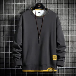 2023 Spring Autumn Men Hoodies Fashion Men Long Sleeve Sweatshirt Patchwork Hoodie Letter Print Quality Jogger Pullovers Male