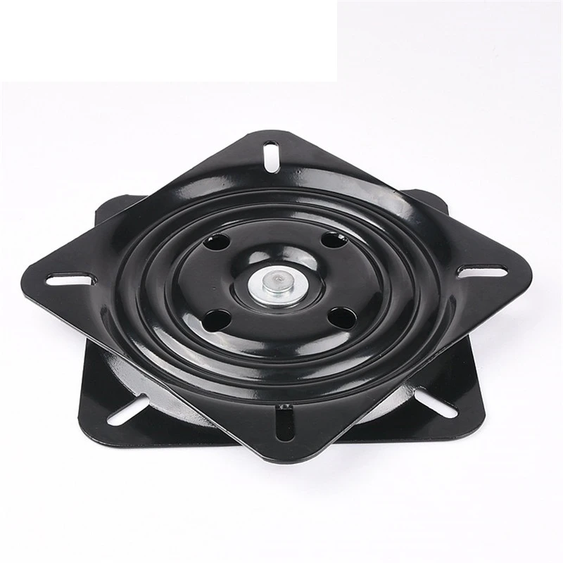 

8 inch 200mm 360-degree rotating square iron turntable with holes, dining table iron turntable, bar chair base hardware