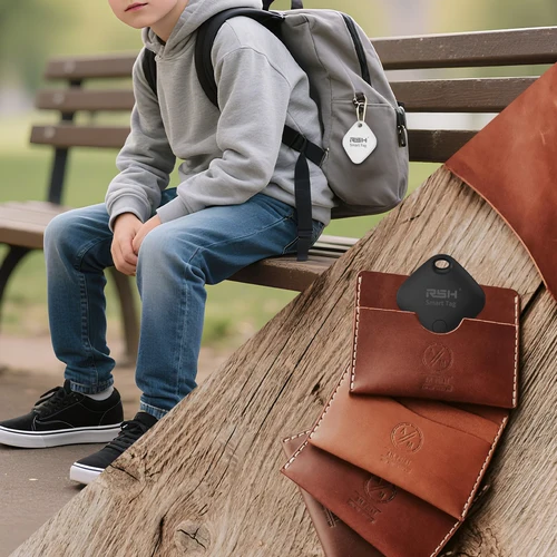 Imagen 2 del producto Rastreador de seguridad Android, etiqueta inteligente antipérdida a través de Google's Find Hub, localizador de navegación para Xiaomi, Samsung, Pixel Vivo, 4 Uds.