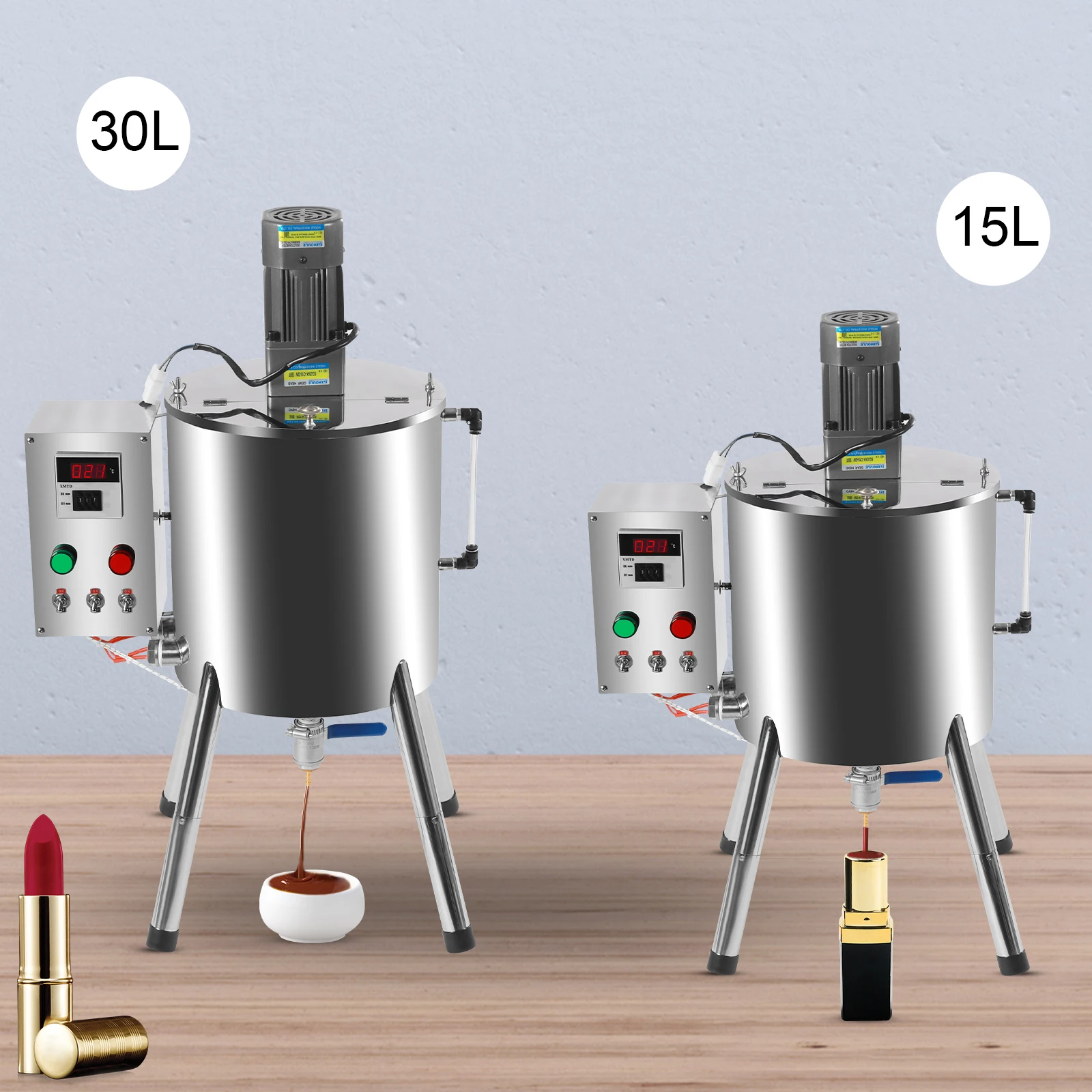 15L/30L آلة تعبئة خلط التدفئة اثارة خزان أحمر الشفاه لصق حشو 110 فولت للذوبان والحشو