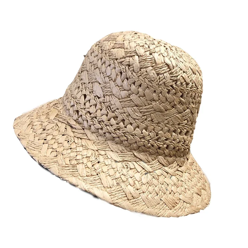 Womens Straw Hats bucket hat  UV Protection Sun Visor Beach Hats Women Foldable Female Women Summer hat