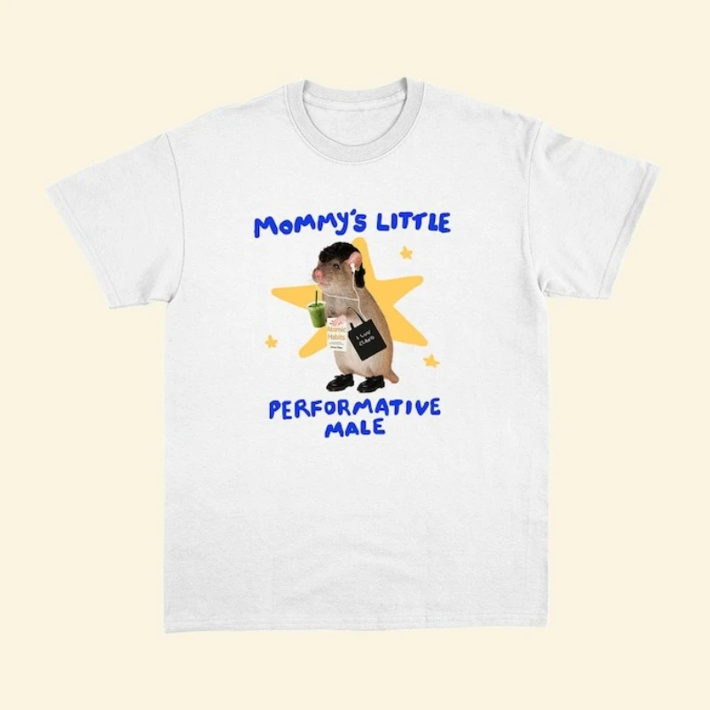 الأم أداء الذكور للجنسين أداء مضحك جميل ليتل الفئران الرسوم المتحركة تتعلق ماتشا تي شيرت عالية الجودة القطن المحملة