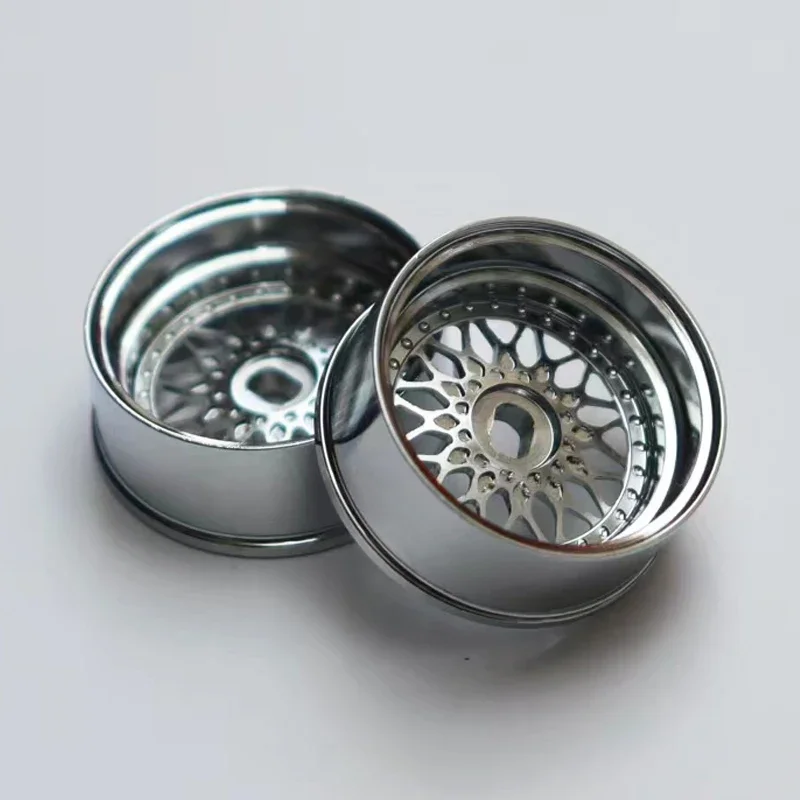 BBS 20mm Metal Wheel Hub RC Car 1/28 for Mosquito Car MINI-Z BZ3 MA030 AWD DRZ GLA Bright Silver