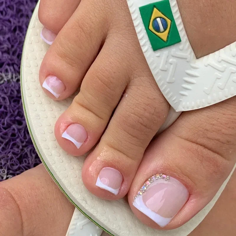 24 pçs explosivo flash curto unhas falsas brilhante curto brilhante unhas reutilizáveis cobertura completa dicas de unhas para mulher