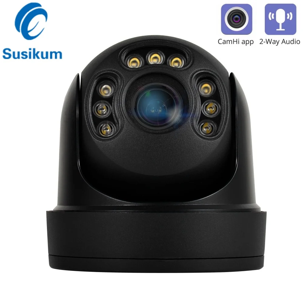 

4K HD POE PTZ IP Camera 5X Optical Zoom Outdoor Wateproof CCTV Security Surveillance Camera 5MP MINI Speed Dome Camera CamHi APP