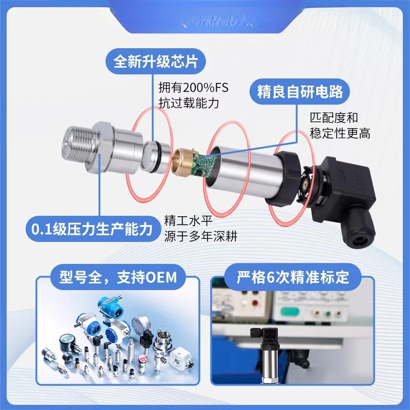 Diffused silicon pressure transmitter sensor 4-20mA water pressure liquid belt digital display explosion-proof