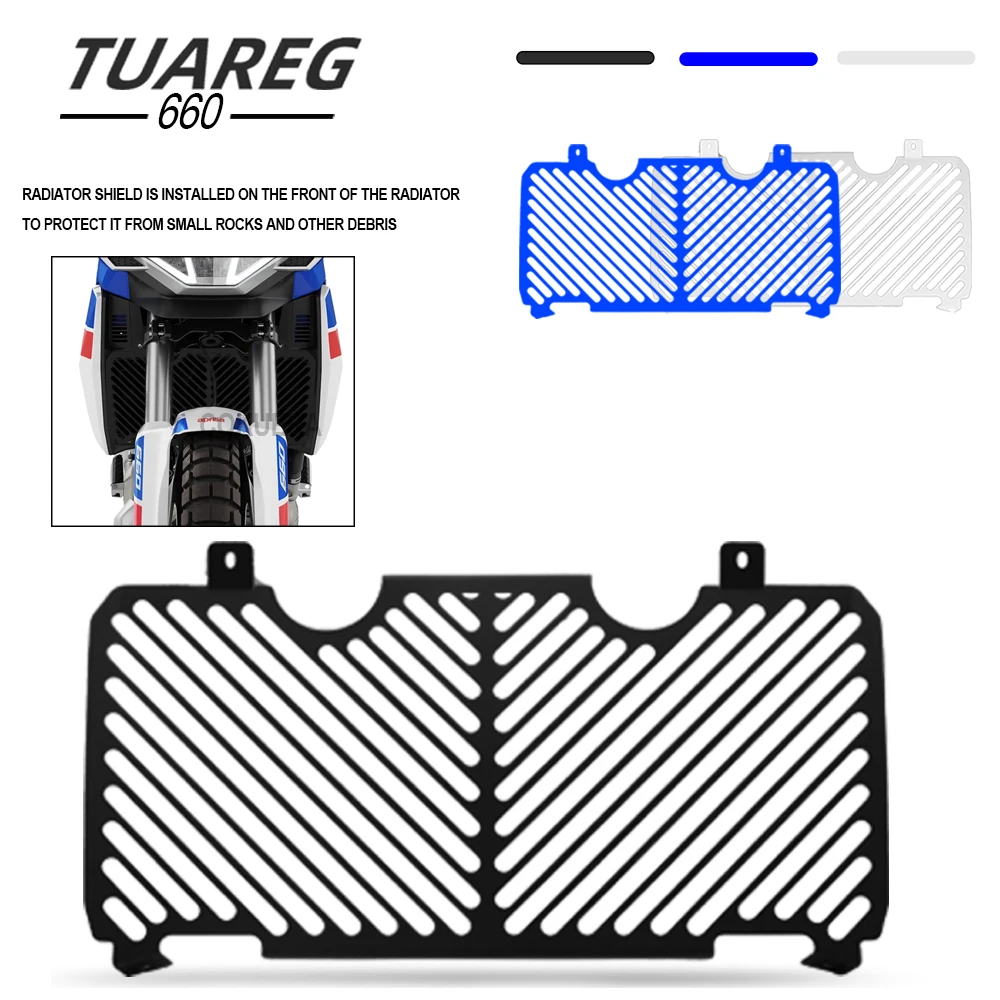 

Аксессуары для мотоциклов Tuareg 660 2022, алюминиевая защитная решетка радиатора, защитная крышка