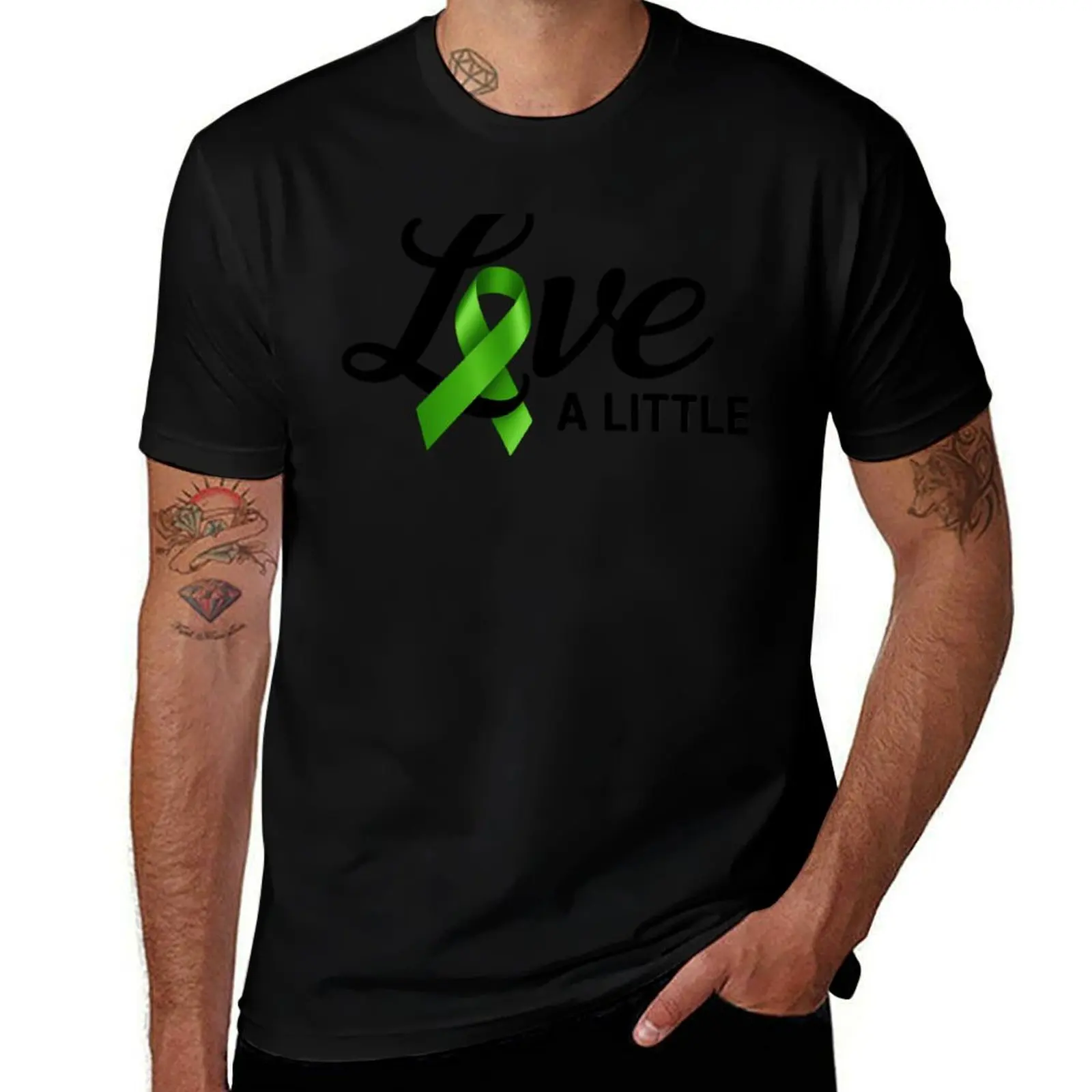 

Love A Little, Green Ribbon Dwarfism Awareness T-Shirt boys whites blue lock new edition mens t shirt graphic