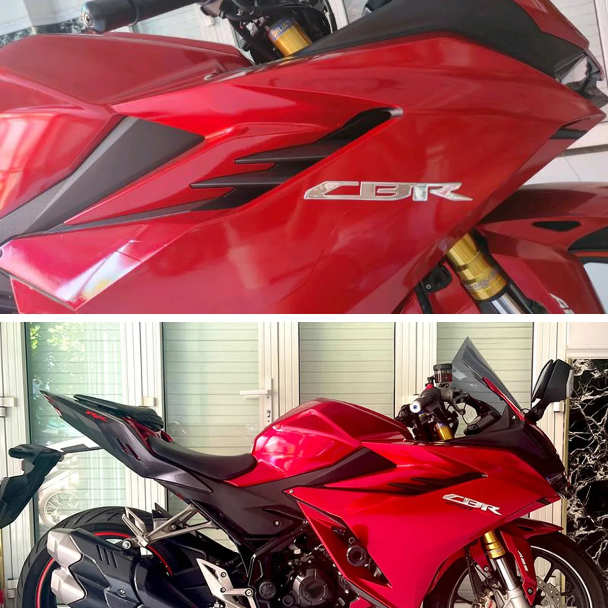 혼다 CB650R CB125R CBR 650R 250RR 300R 400R 500R 600RR 1000RR 로고 오토바이 3D 에폭시 송진 스티커, 모토 액세서리 데칼