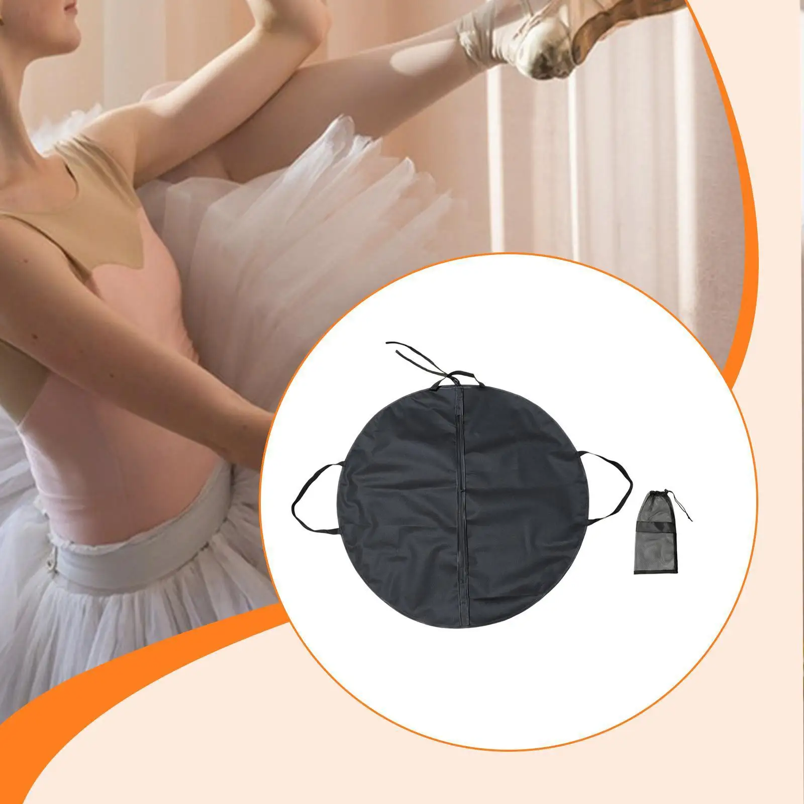 

Adult Ballet Tutu Storage Bag with Shoe Organizer Non Woven Garment Carrying Tote for Dance Events