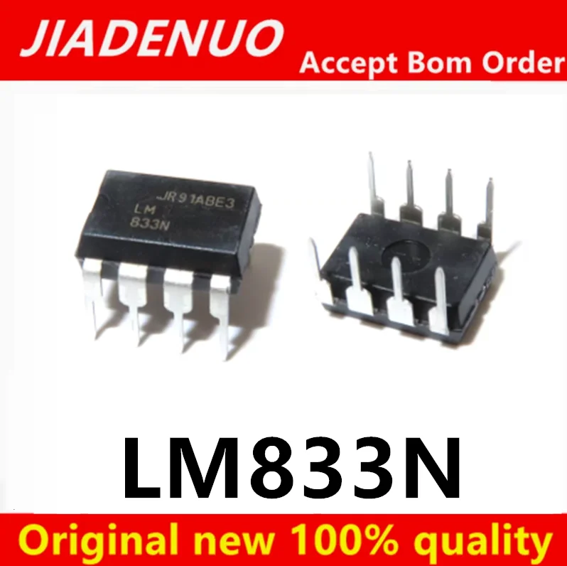 10/PCS New LM833  LM833N DIP8 Dual-channel low-noise operational amplifier chip In Stock