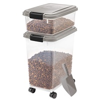 Premium Large Pet Food Storage Container Set-3-Piece Airtight Bird Cat Dog Pet Supplies Box Combo 33 Qt
