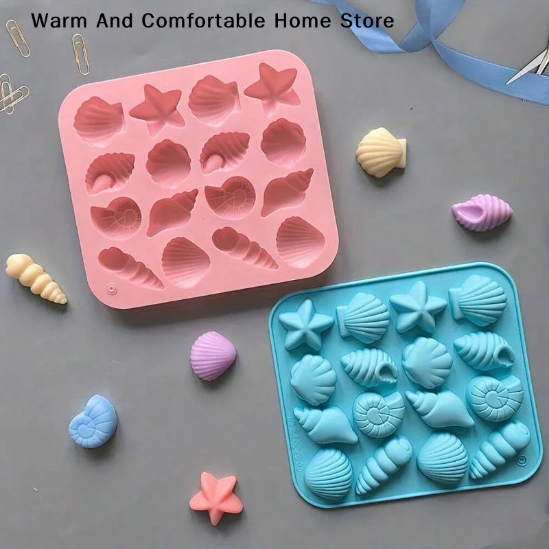 Seashell Silicone Molds, Ocean Themed Chocolate Molds,Shell,Starfish,Conch Candy Mold, Reusable For Cake Decoration,Party Treats