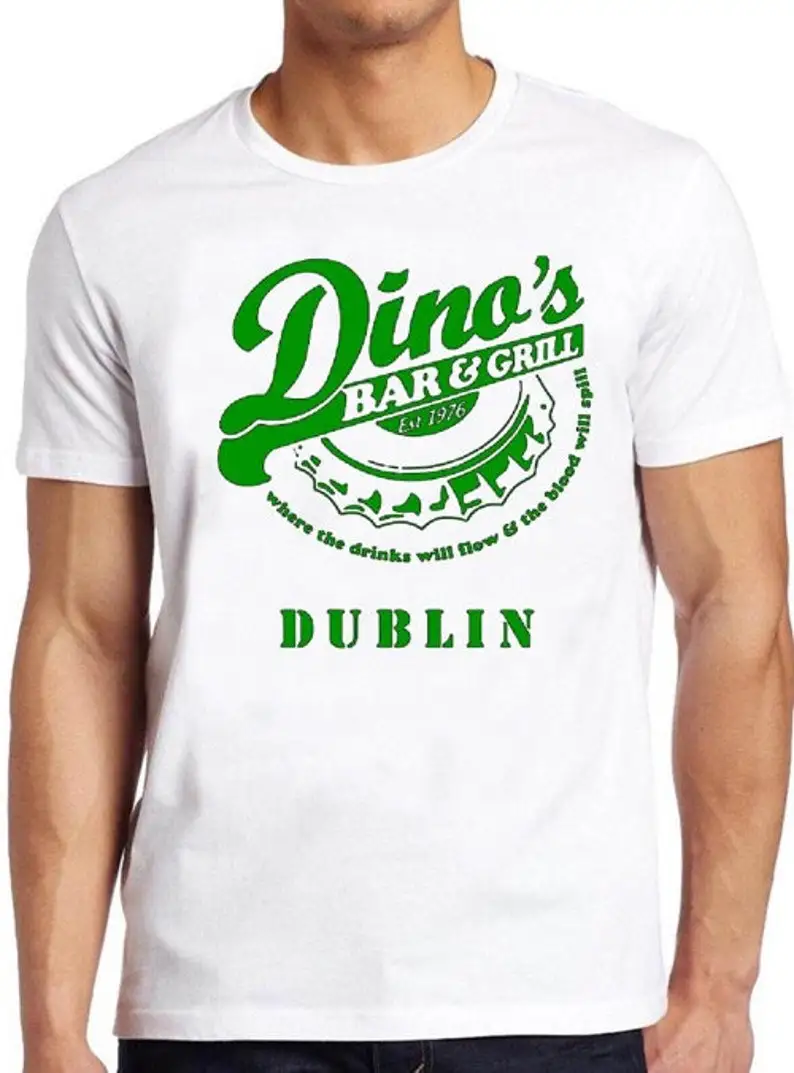 

Dino's Bar And Grill T Shirt Dublin Gift Cool Tee 34