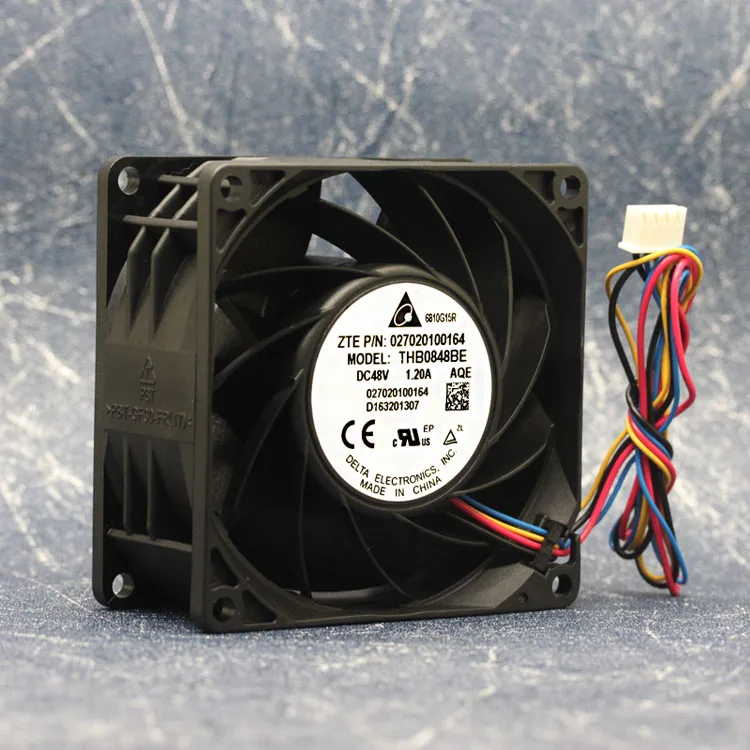 Delta THB0848BE DC 48V 1.20A 80x80x38mm 4-Wire Server Cooling Fan