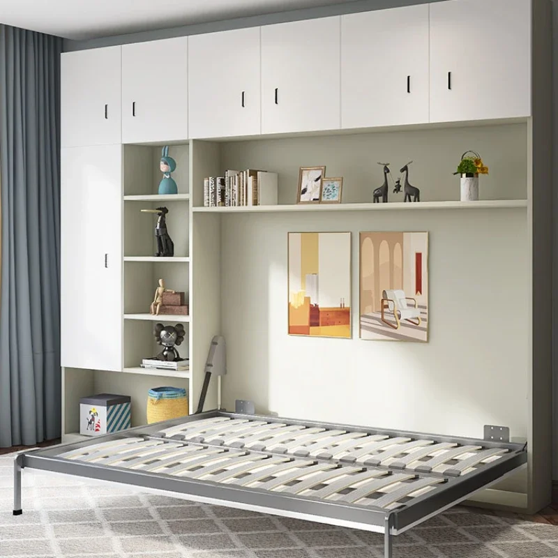 Invisible bed hardware accessories up and down bed rollover hidden bed folding wardrobe integrated wall