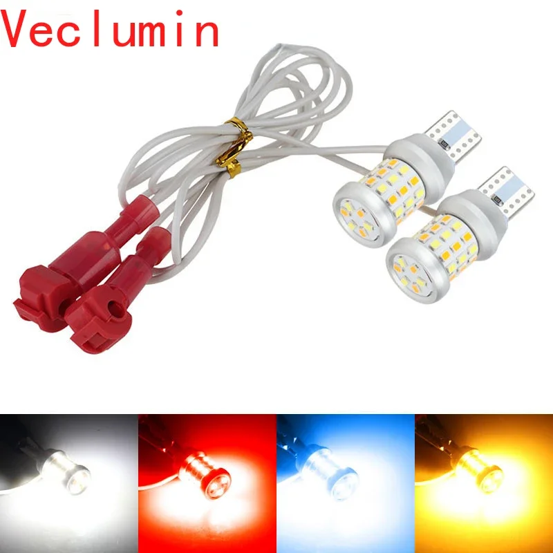 Hot Selling Motorcycle Highlight T10 Width Lamp Double Color Turn Signal T15 2016 42smd W5w Taillight 12v Pink Red Yellow White