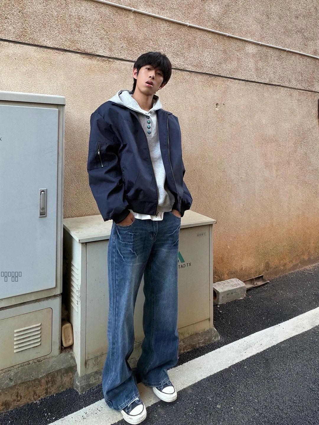 

Cleanfit Pilot Cotton Jaet ort Thiened Collar Men's Autumn Winter American Sle Cotton Coat Stand Fit Casual Wear