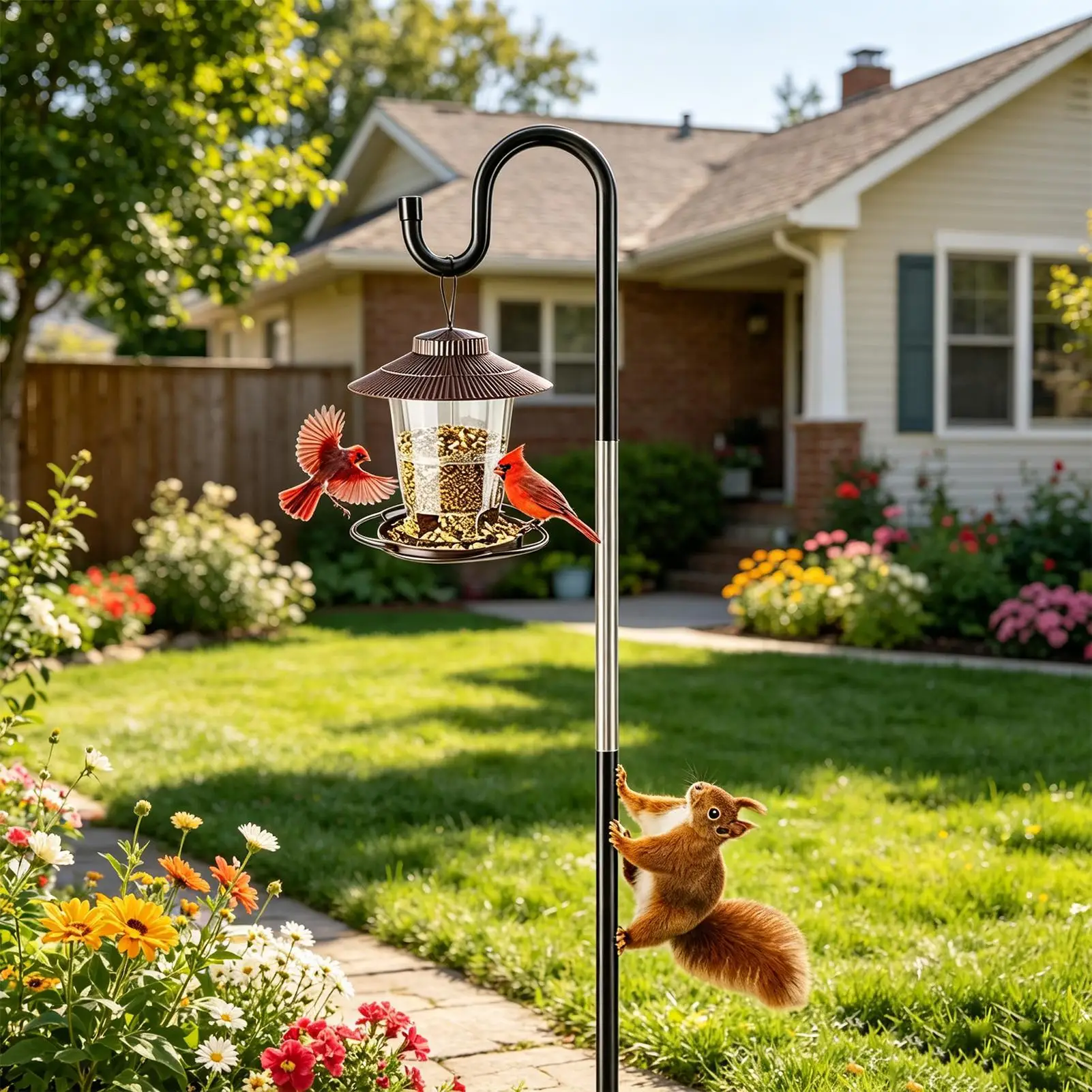 Squirrel Baffle For Bird Feeder Pole Heavy Duty Clear Waterproof Protector Bird Feeder Squirrel Baffle For Outside Backyard